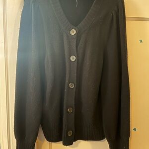 Madewell Women's Large Black Cardigan Sweater